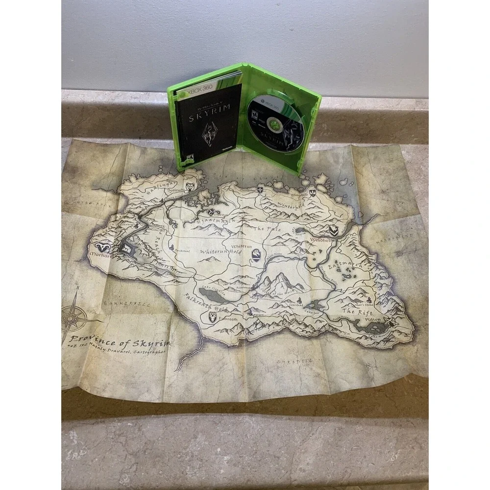 Xbox 360 The Elder Scrolls V: Skyrim Complete w/‎ Game Guide (Tested, Works)
